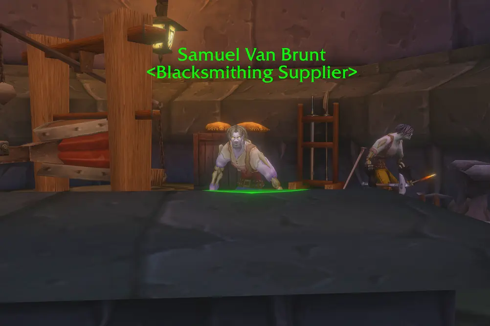 Samuel Van Brunt, Blacksmithing Supplier in Undercity (WoW Classic)
