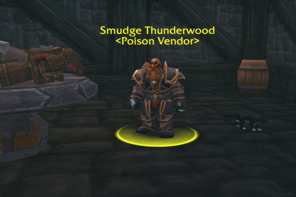 Smudge Thunderwood, Poison Vendor in Alterac Mountains (WoW Classic)