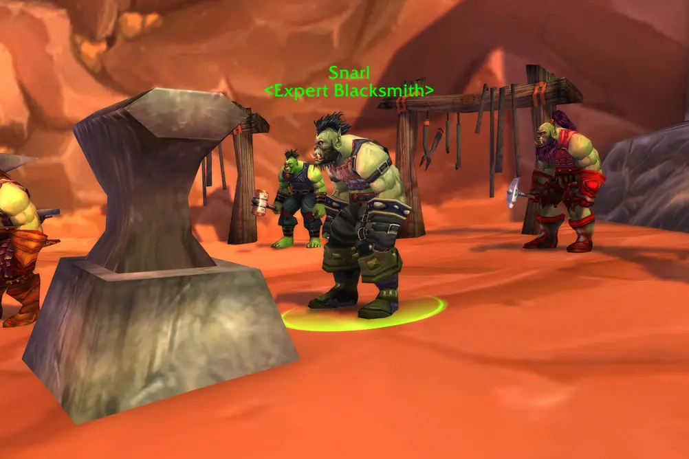 Snarl, Expert Blacksmith in Orgrimmar (WoW Classic)