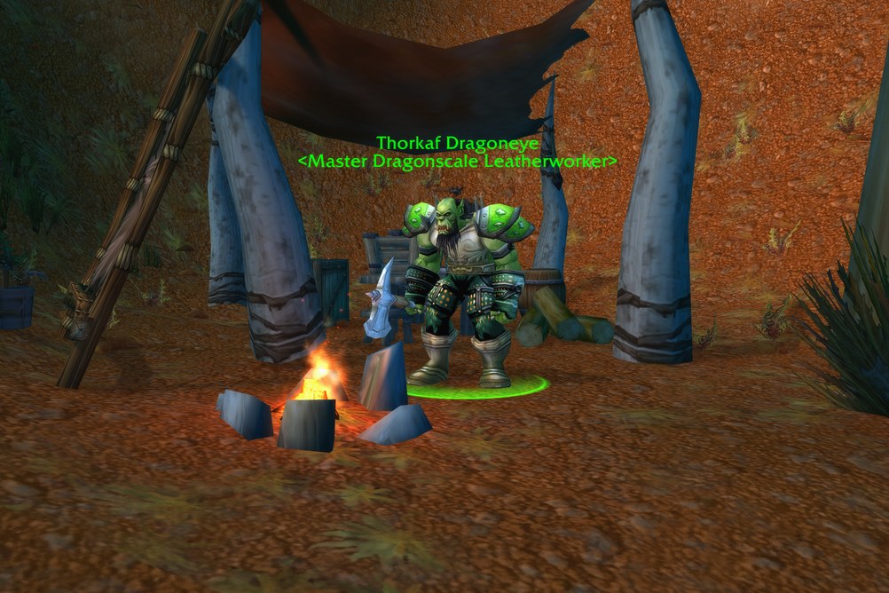 Thorkaf Dragoneye, Master Dragonscale Leatherworker in Badlands (WoW Classic)