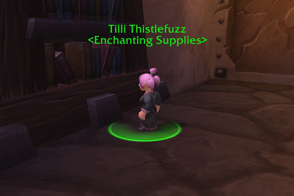 Tilli Thistlefuzz, Enchanting Supplies in Ironforge (WoW Classic)