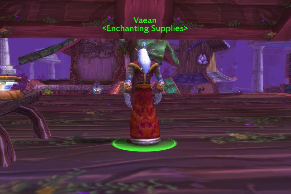 Vaean, Enchanting Supplies in Darnassus (WoW Classic)