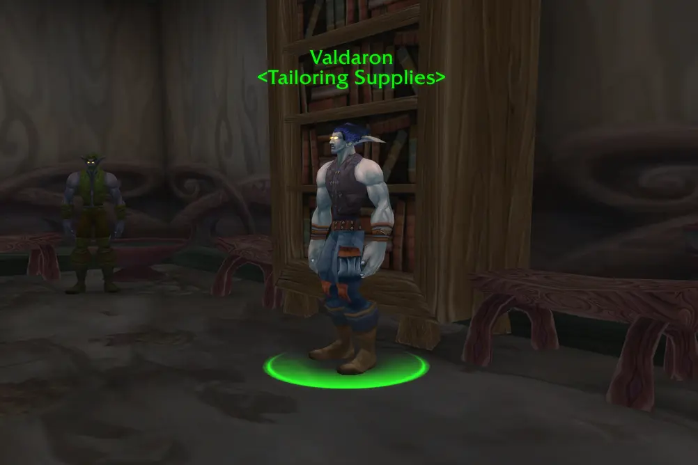 Valdaron, Tailoring Supplies in Darkshore (WoW Classic)