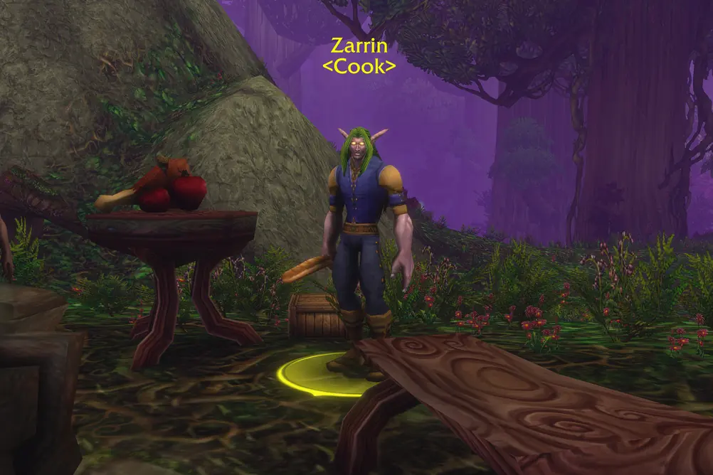 Zarrin, Cook in Teldrassil (WoW Classic)