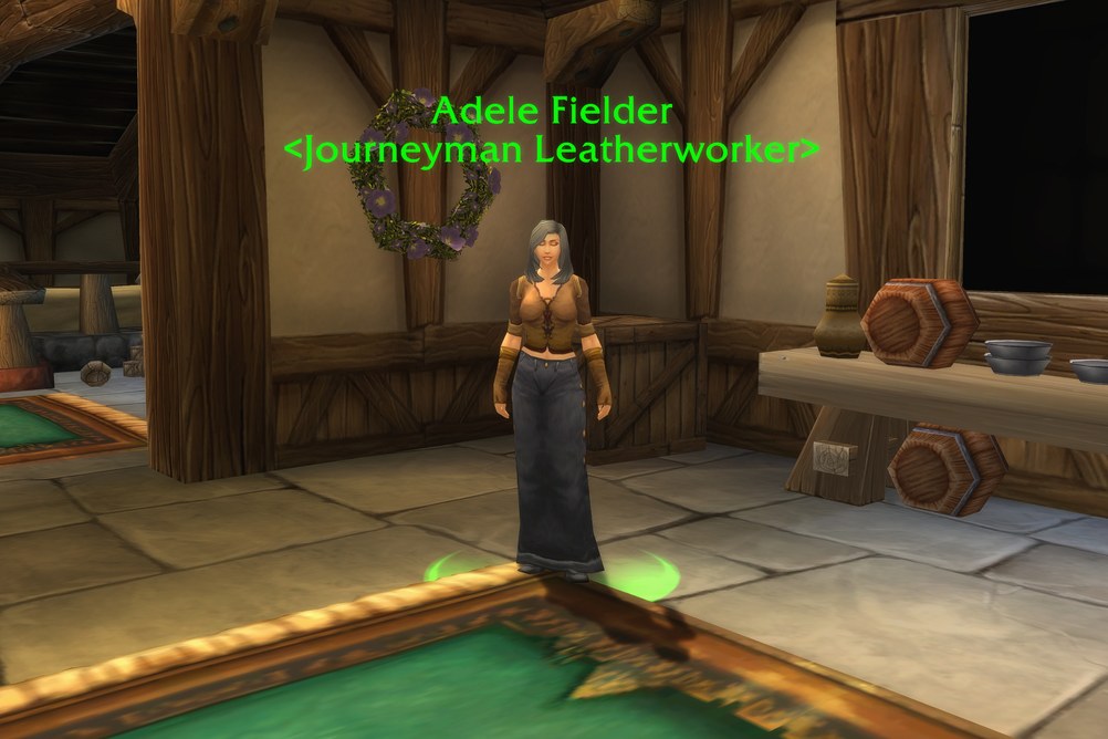 Adele Fielder, Journeyman Leatherworker in Elwynn Forest (WoW Forever)