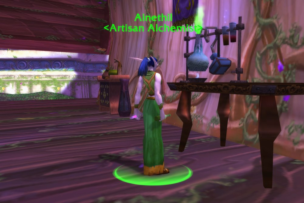 Ainethil, Artisan Alchemist in Darnassus (WoW Forever)