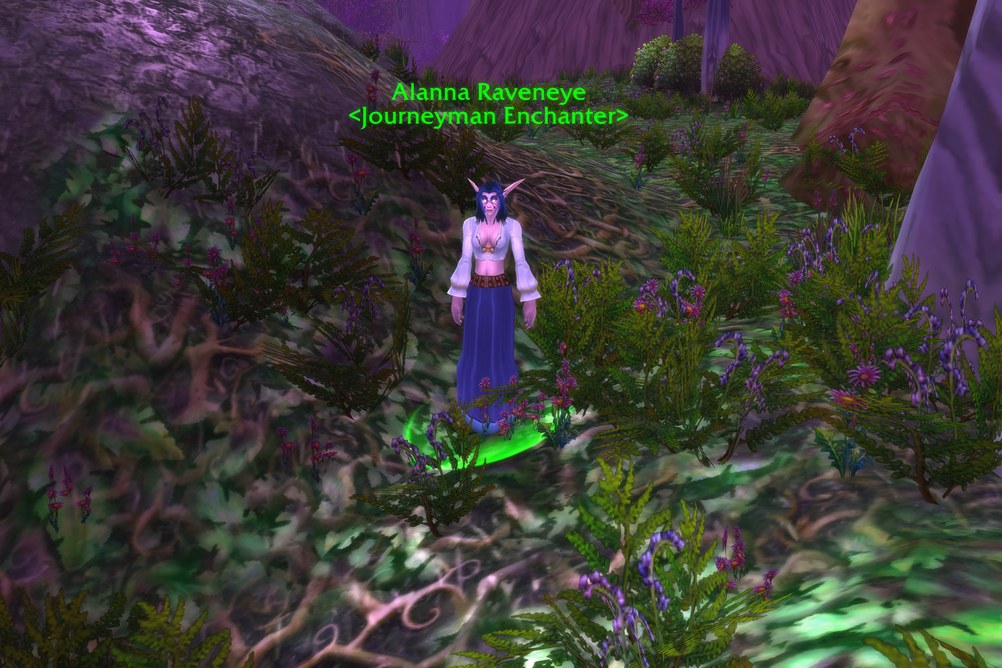 Alanna Raveneye, Journeyman Enchanter in Teldrassil (WoW Forever)