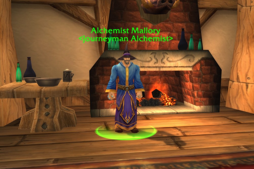 Alchemist Mallory, Journeyman Alchemist in Elwynn Forest (WoW Forever)