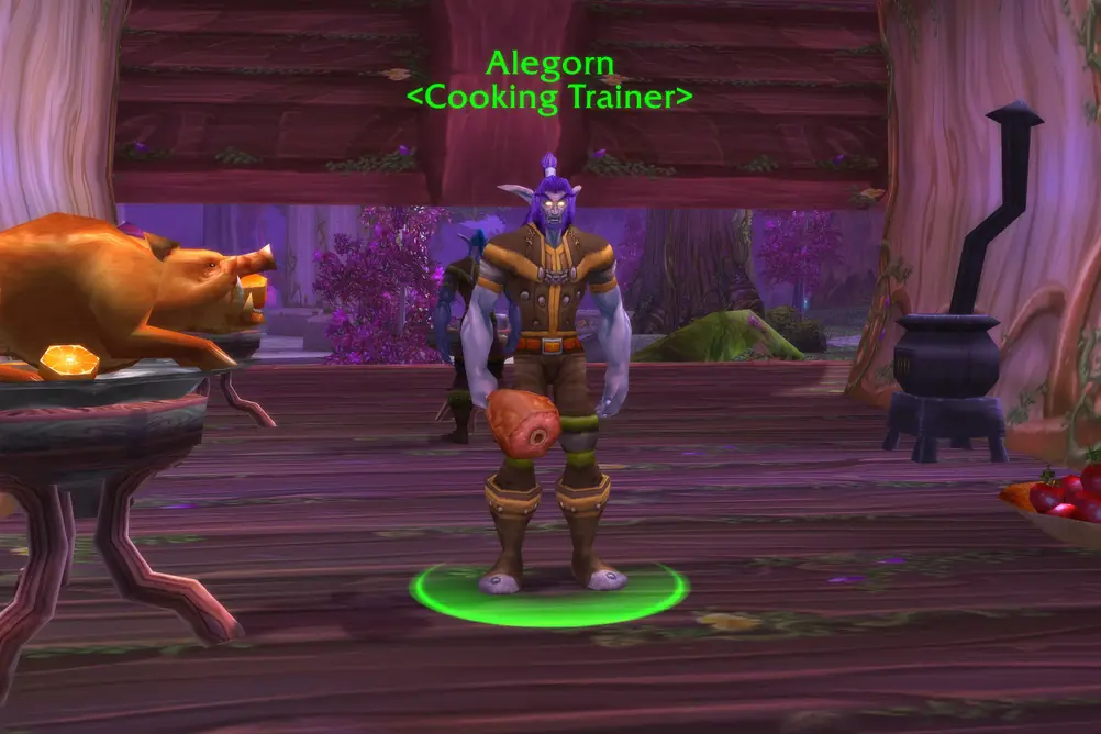 Alegorn, Cooking Trainer in Darnassus (WoW Forever)
