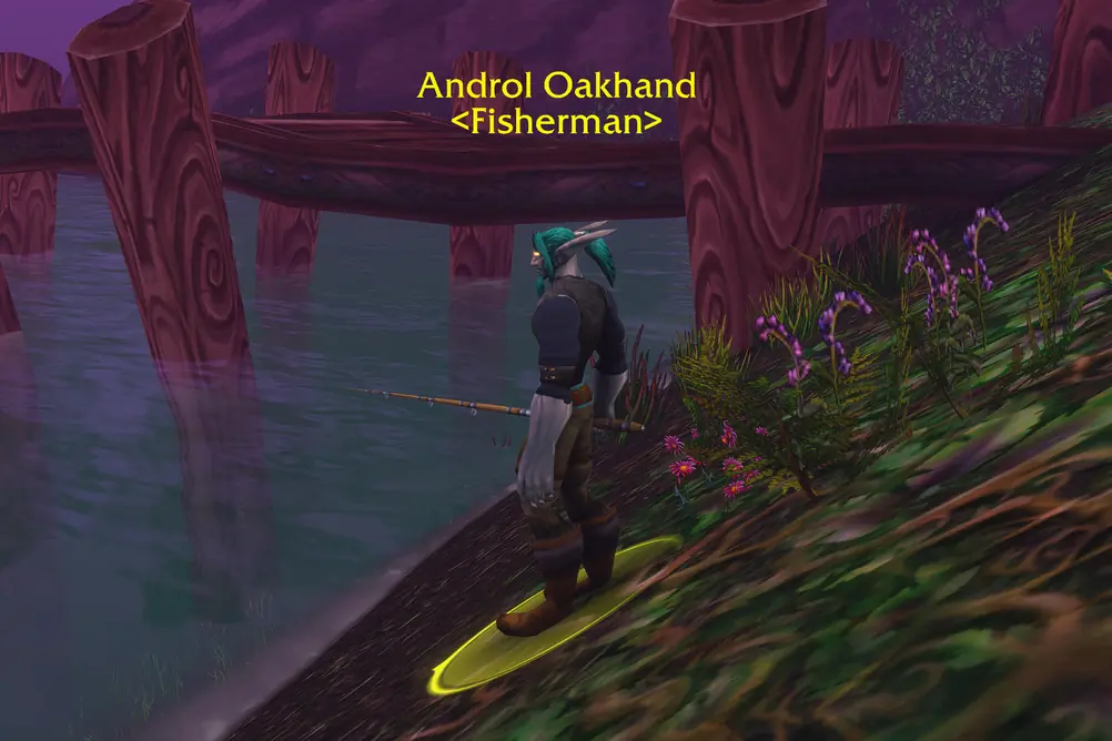 Androl Oakhand, Fisherman in Teldrassil (WoW Forever)