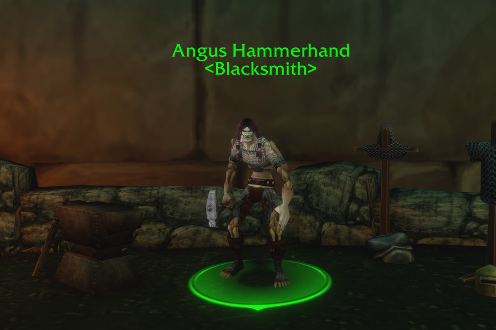 Angus Hammerhand, Blacksmith in Tirisfal Glades (WoW Forever)