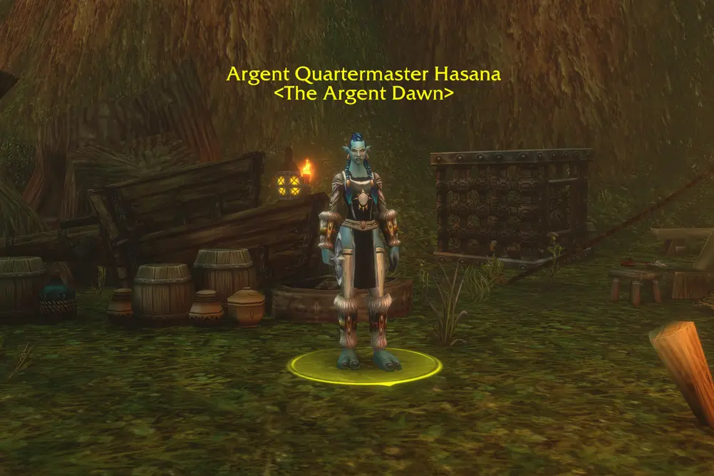 Argent Quartermaster Hasana, The Argent Dawn in Tirisfal Glades (WoW Forever)