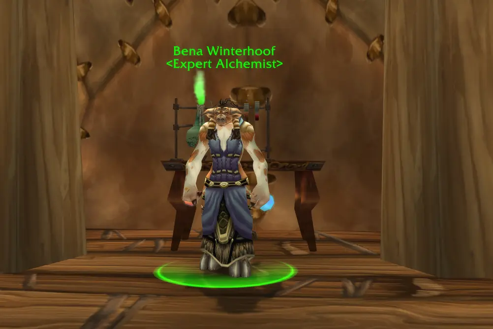 Bena Winterhoof, Expert Alchemist in Thunder Bluff (WoW Forever)