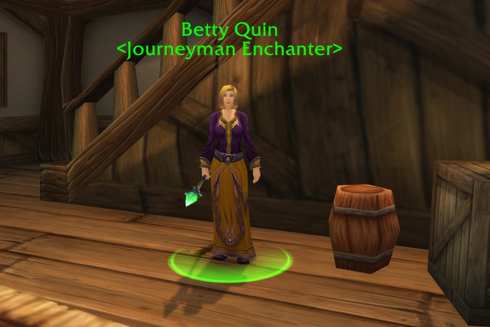 Betty Quin, Journeyman Enchanter in Stormwind City (WoW Forever)