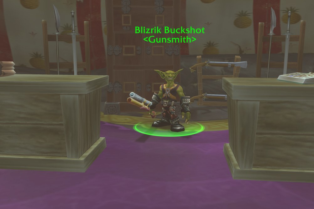 Blizrik Buckshot, Gunsmith in Tanaris (WoW Forever)