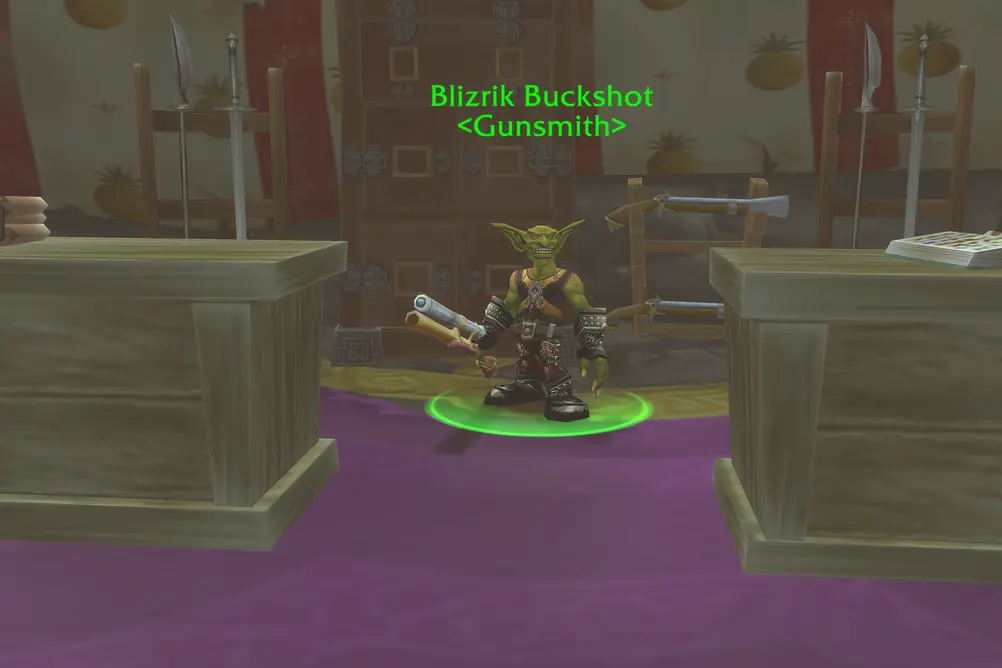 Blizrik Buckshot, Gunsmith in Tanaris (WoW Forever)