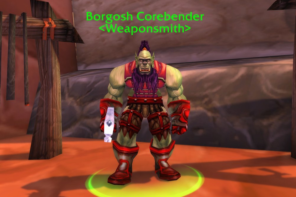 Borgosh Corebender, Weaponsmith in Orgrimmar (WoW Forever)