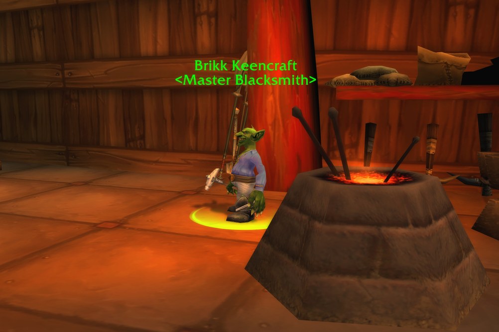 Brikk Keencraft, Master Blacksmith in Stranglethorn Vale (WoW Forever)