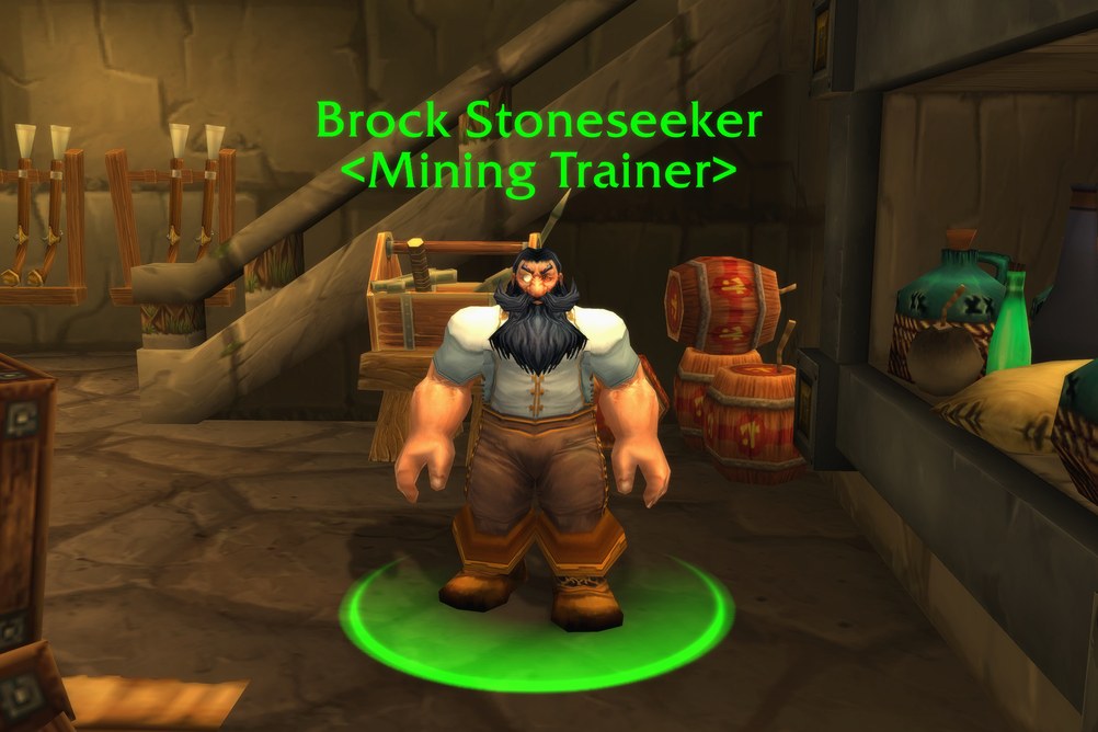 Brock Stoneseeker, Mining Trainer in Loch Modan (WoW Forever)