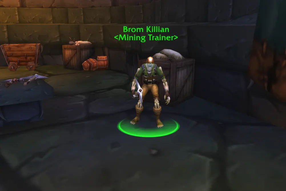 Brom Killian, Mining Trainer in Undercity (WoW Forever)