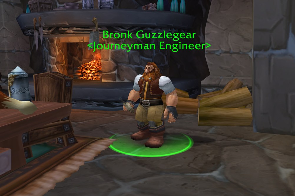 Bronk Guzzlegear, Journeyman Engineer in Dun Morogh (WoW Forever)