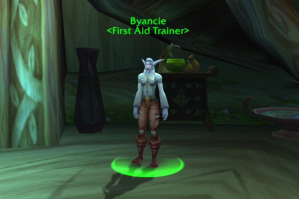 Byancie, First Aid Trainer in Teldrassil (WoW Forever)