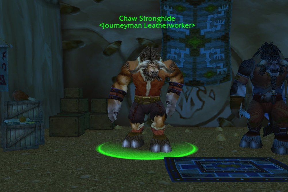 Chaw Stronghide, Journeyman Leatherworker in Mulgore (WoW Forever)