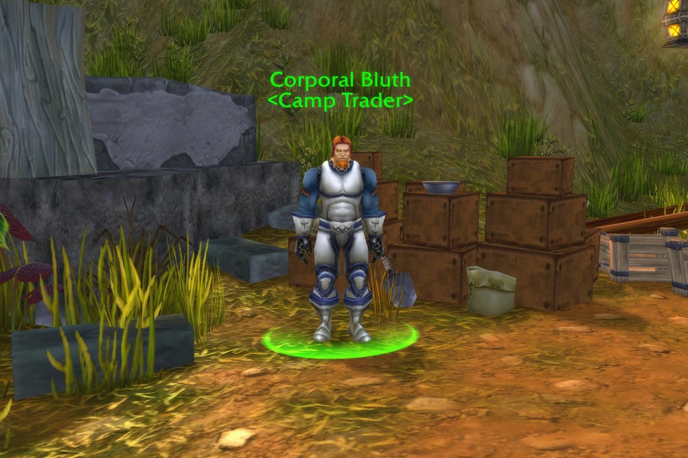 Corporal Bluth, Camp Trader in Stranglethorn Vale (WoW Forever)