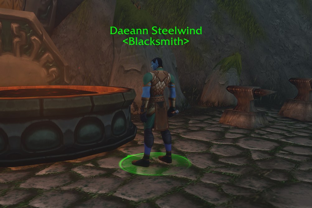 Daeann Steelwind, Blacksmith in Zephras Isle (WoW Forever)
