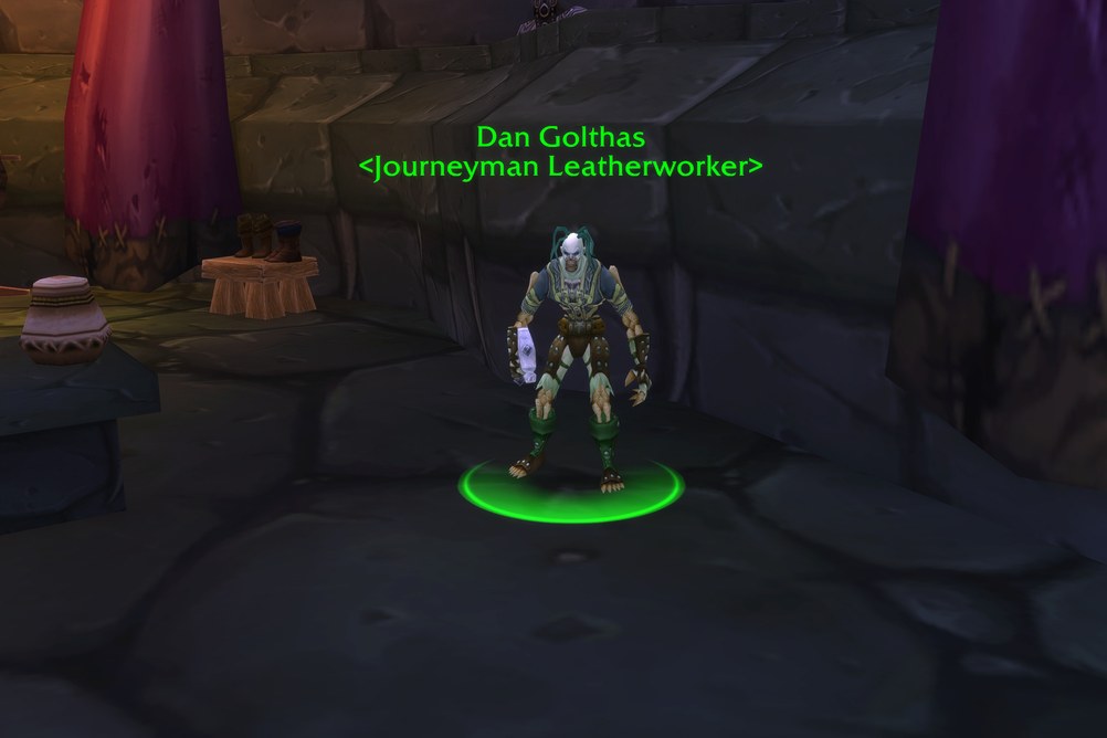 Dan Golthas, Journeyman Leatherworker in Undercity (WoW Forever)