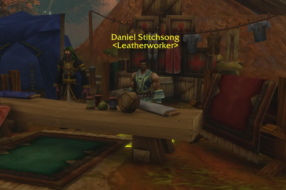 Daniel Stitchsong, Leatherworker in Redridge Mountains (WoW Forever)