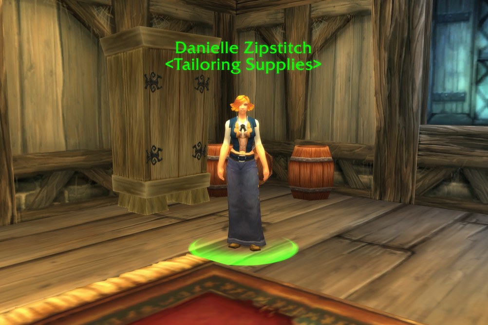 Danielle Zipstitch, Tailoring Supplies in Duskwood (WoW Forever)