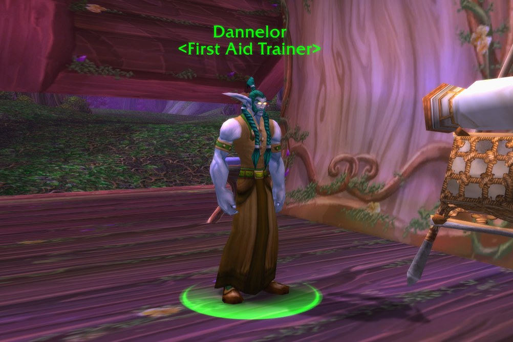 Dannelor, First Aid Trainer in Darnassus (WoW Forever)