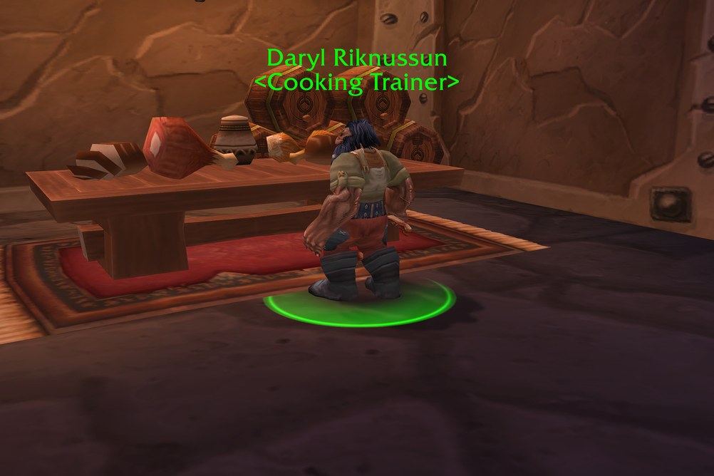 Daryl Riknussun, Cooking Trainer in Ironforge (WoW Forever)