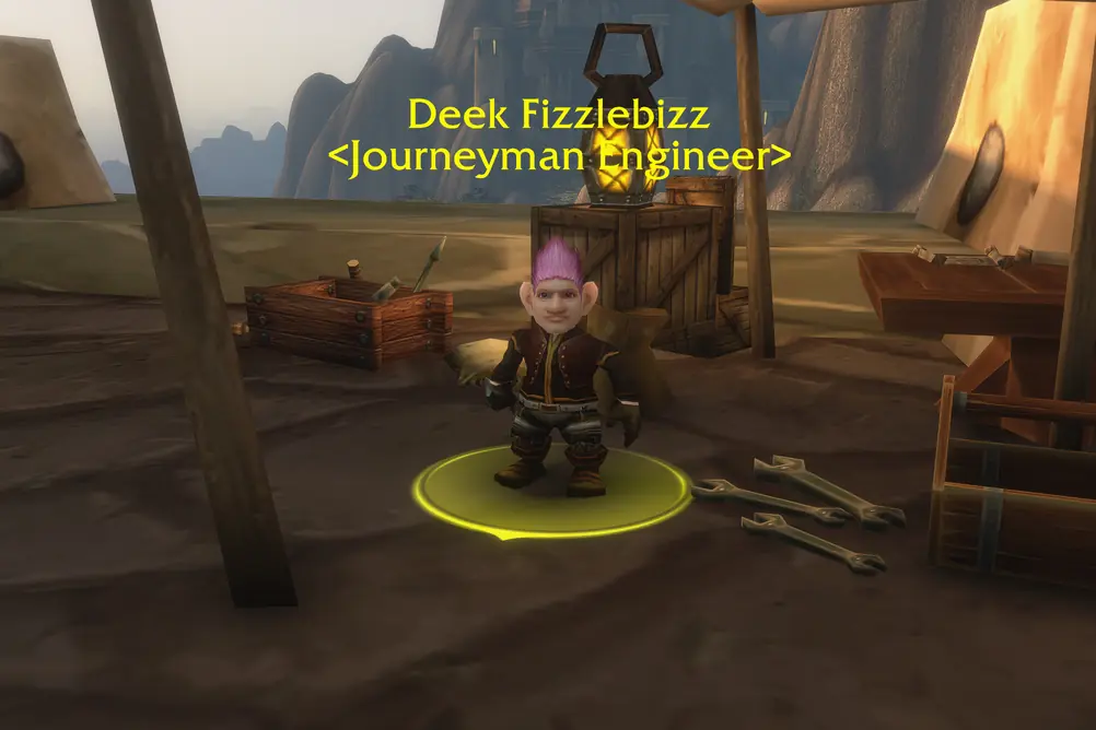 Deek Fizzlebizz, Journeyman Engineer in Loch Modan (WoW Forever)
