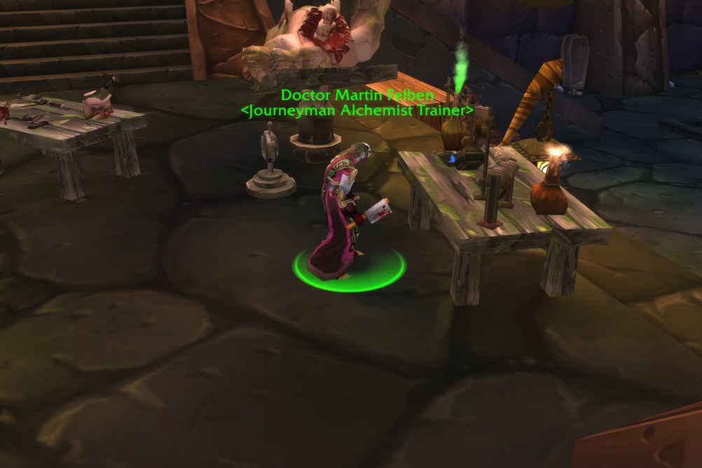 Doctor Martin Felben, Journeyman Alchemist Trainer in Undercity (WoW Forever)