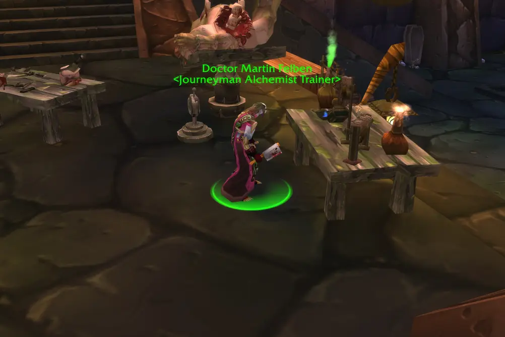 Doctor Martin Felben, Journeyman Alchemist Trainer in Undercity (WoW Forever)