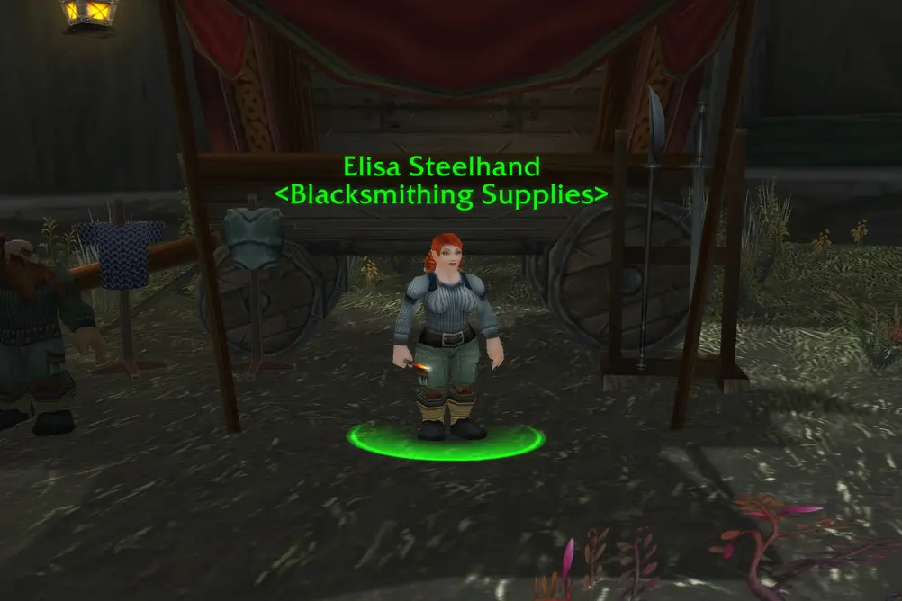 Elisa Steelhand, Blacksmithing Supplies in Darkshore (WoW Forever)