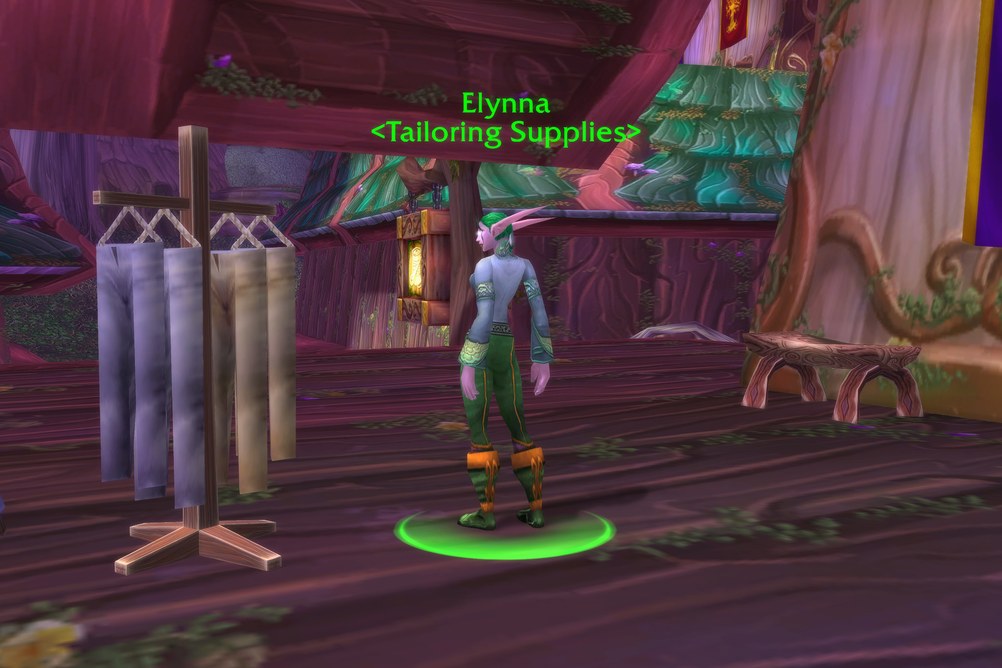 Elynna, Tailoring Supplies in Darnassus (WoW Forever)