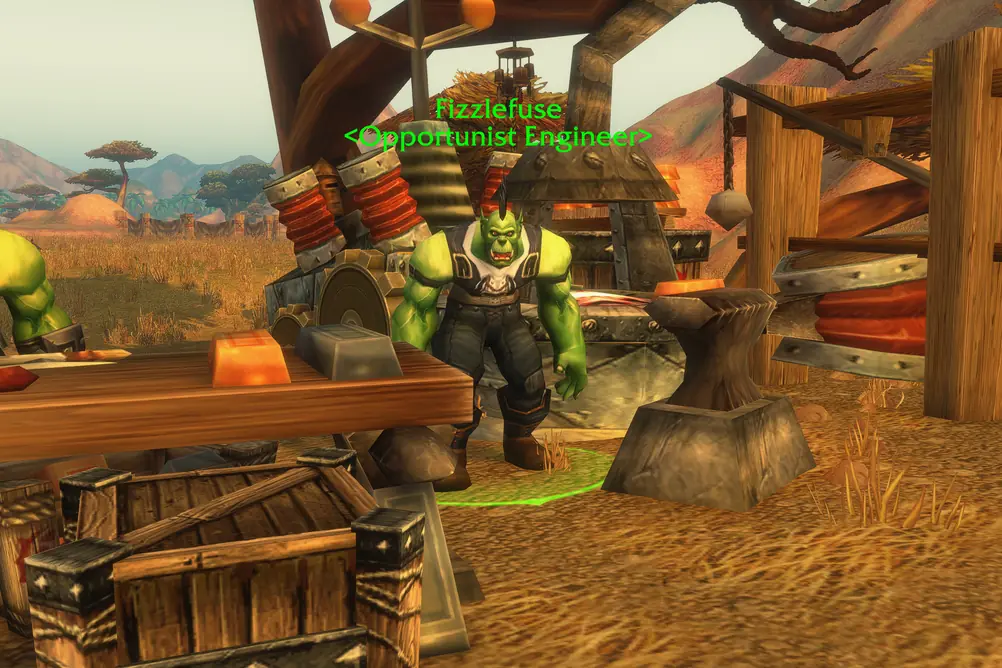 Fizzlefuse, Opportunist Engineer in The Barrens (WoW Forever)