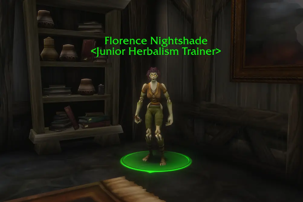 Florence Nightshade, Junior Herbalism Trainer in Tirisfal Glades (WoW Forever)