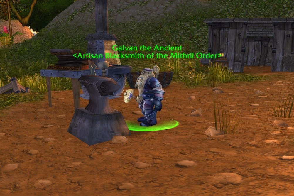 Galvan the Ancient, Artisan Blacksmith of the Mithril Order in Stranglethorn Vale (WoW Forever)