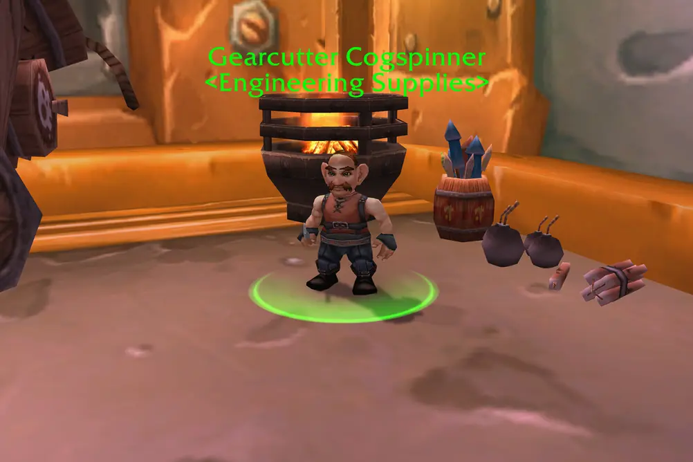 Gearcutter Cogspinner, Engineering Supplies in Ironforge (WoW Forever)