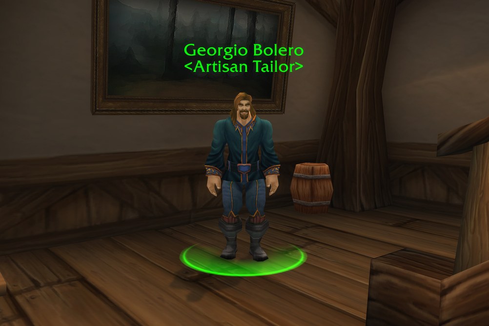 Georgio Bolero, Artisan Tailor in Stormwind City (WoW Forever)