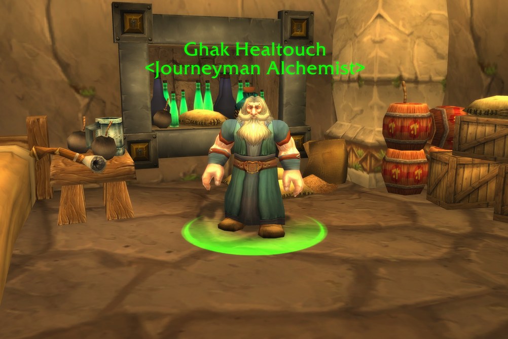 Ghak Healtouch, Journeyman Alchemist in Loch Modan (WoW Forever)