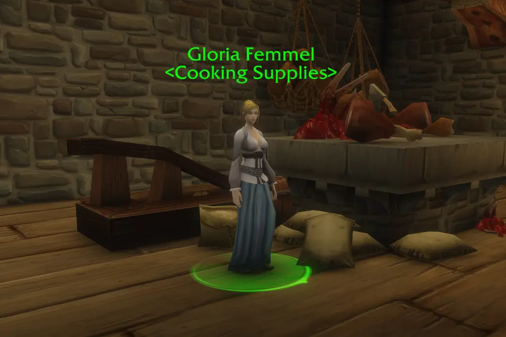 Gloria Femmel, Cooking Supplies in Redridge Mountains (WoW Forever)