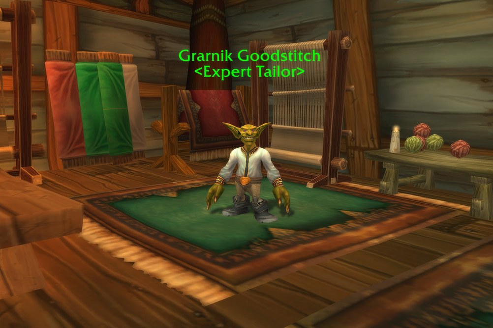 Grarnik Goodstitch, Expert Tailor in Stranglethorn Vale (WoW Forever)