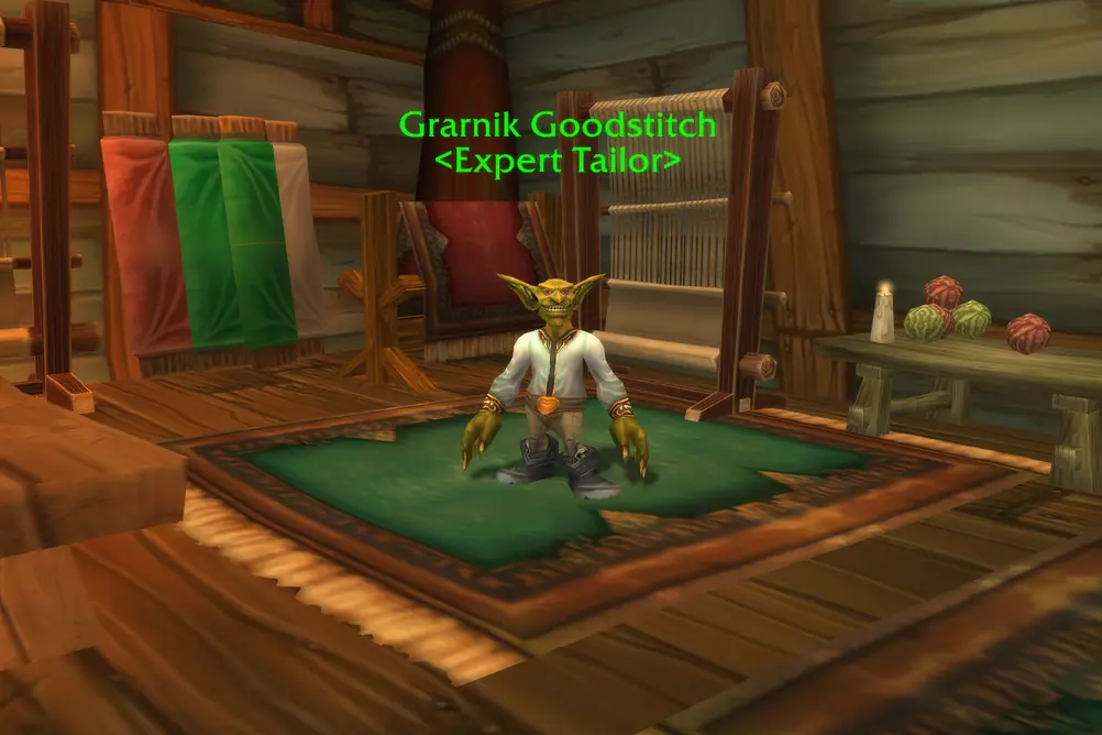 Grarnik Goodstitch, Expert Tailor in Stranglethorn Vale (WoW Forever)