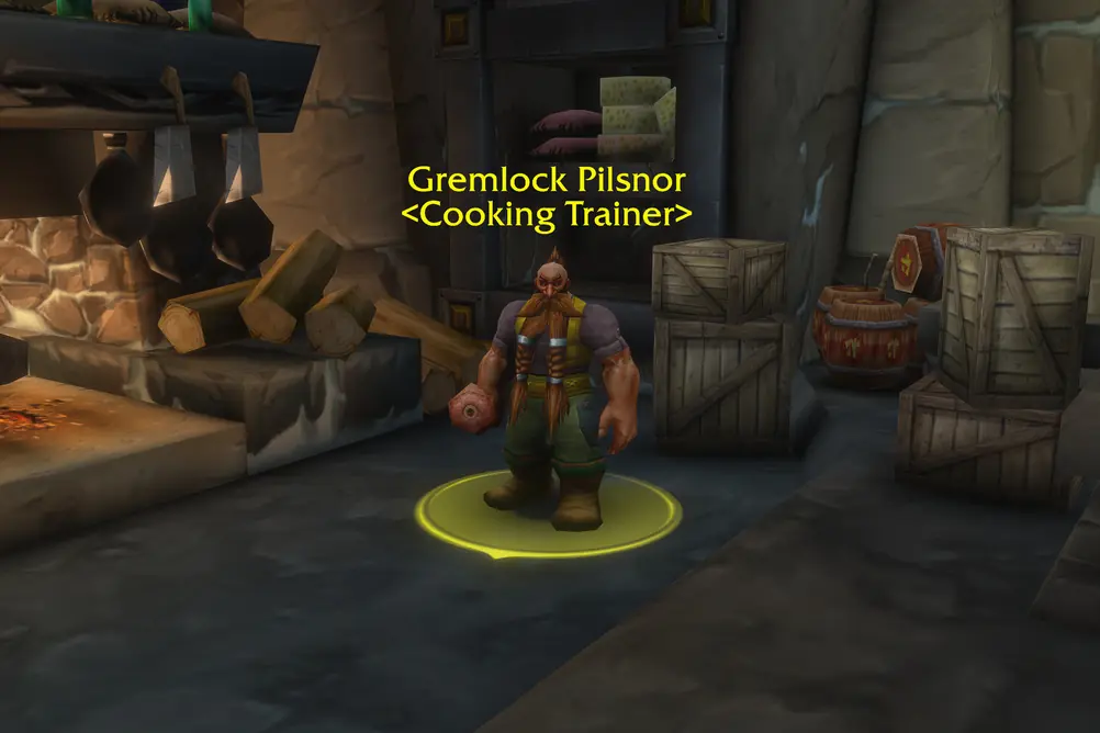 Gremlock Pilsnor, Cooking Trainer in Dun Morogh (WoW Forever)