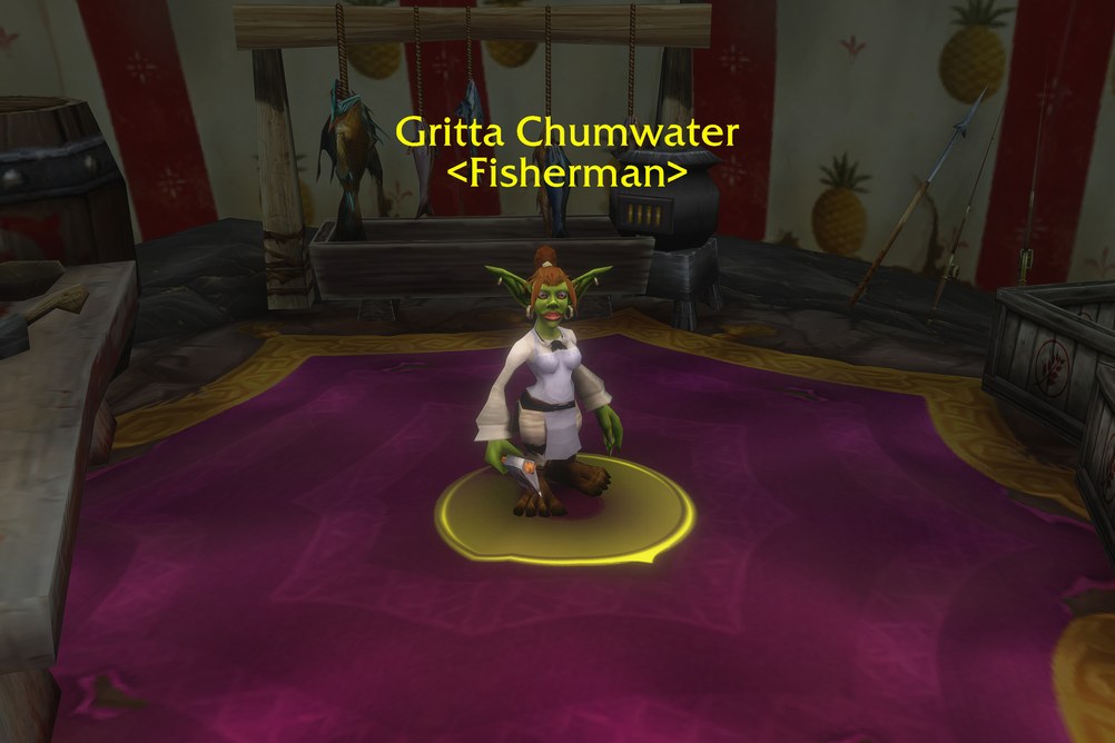 Gritta Chumwater, Fisherman in Riverglades (WoW Forever)